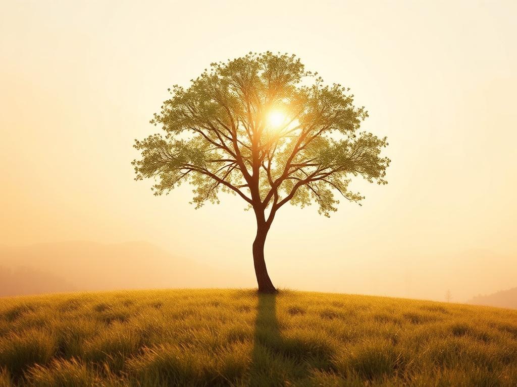 A realistic high resolution of a serene outdoor setting, featuring