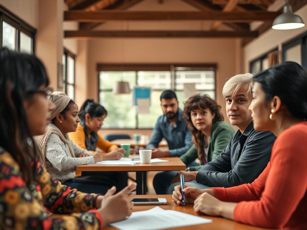 A close up shot of a community health workshop in