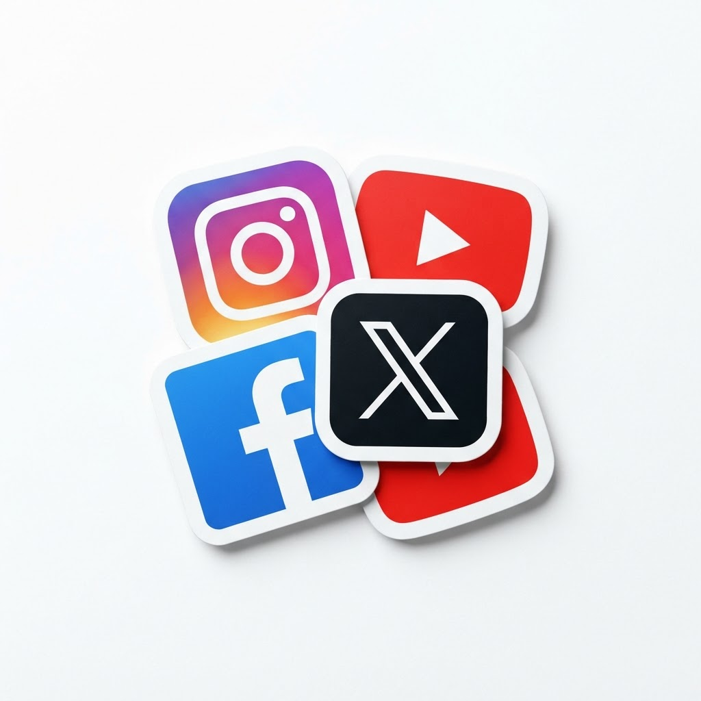 Social media platform logos