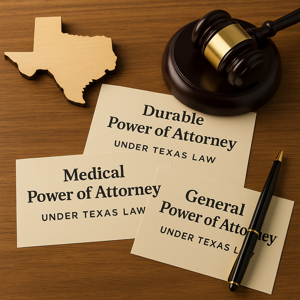 Learn about the different types of powers of attorney in Texas, the laws that govern them, and why all powers of attorney—even durable ones—end at death.