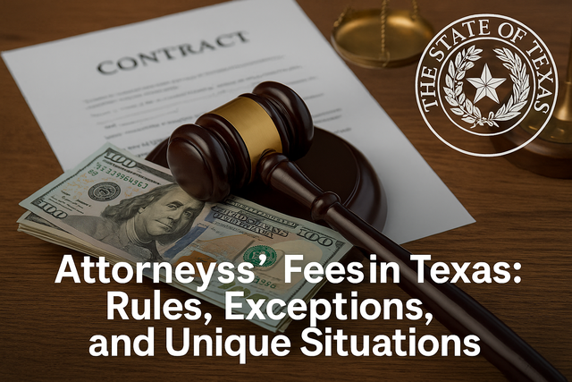 Learn the rules for recovering attorneys’ fees in Texas, including statutory and contractual bases, limits on self-representation, and practical considerations for fee awards.