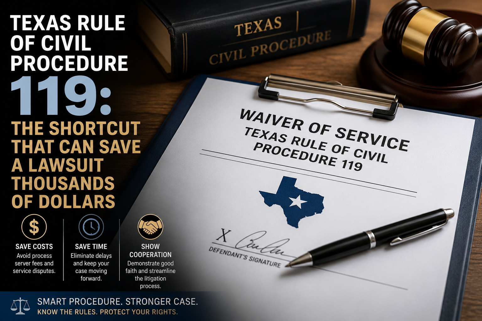 <strong>Texas Rule of Civil Procedure 119: Acceptance or Waiver of Service — The Shortcut That Can Save a Lawsuit Thousands of Dollars</strong>