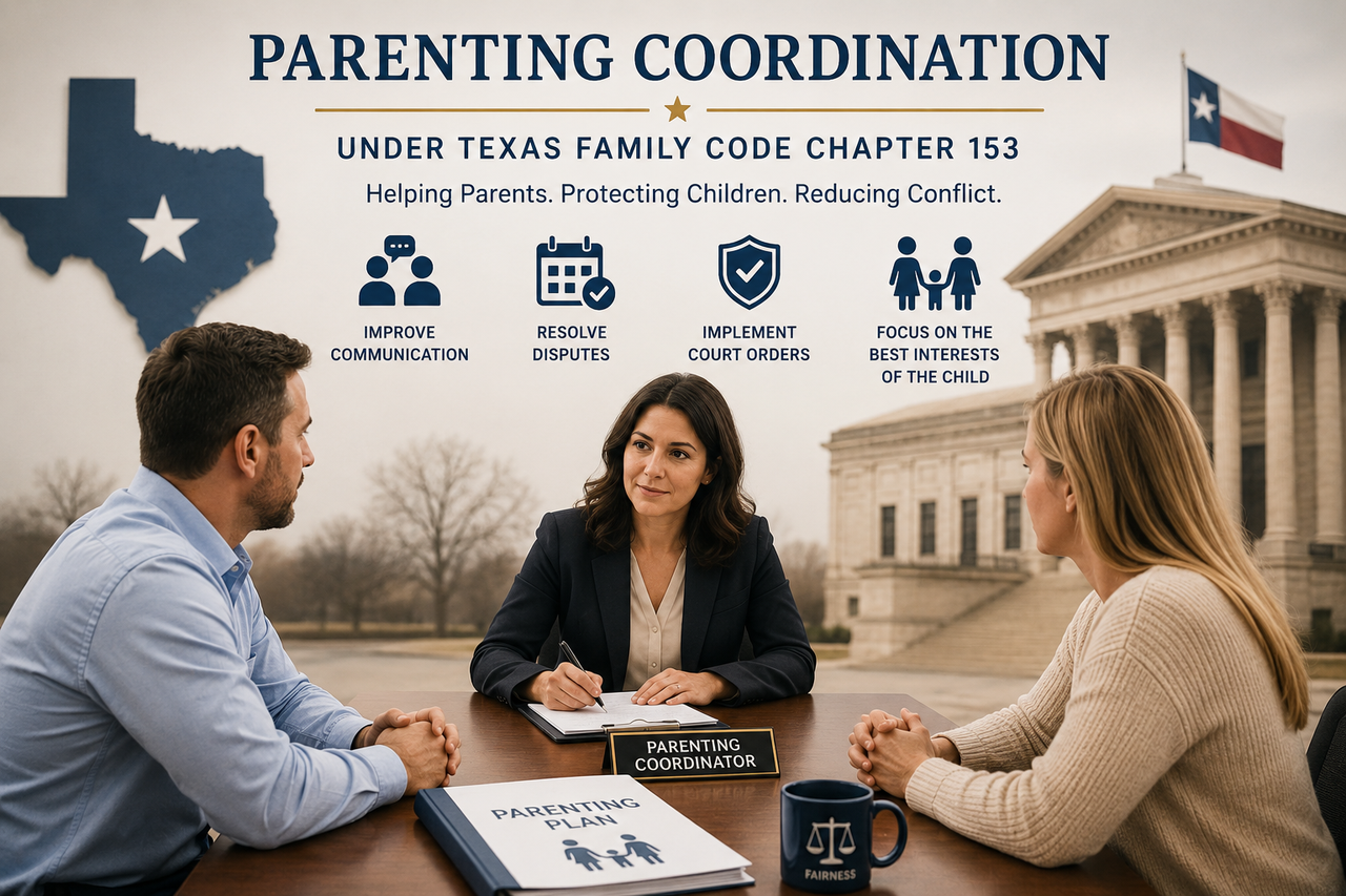 Illustration of a Texas homeowner reviewing an owner-financed contract for deed while a large "90-Day Notice" calendar, the Texas Property Code, a judge's gavel, the Texas State Capitol, and a rural Texas home appear in the background, symbolizing the legal protections and notice requirements for executory contracts under Texas Property Code § 5.063.