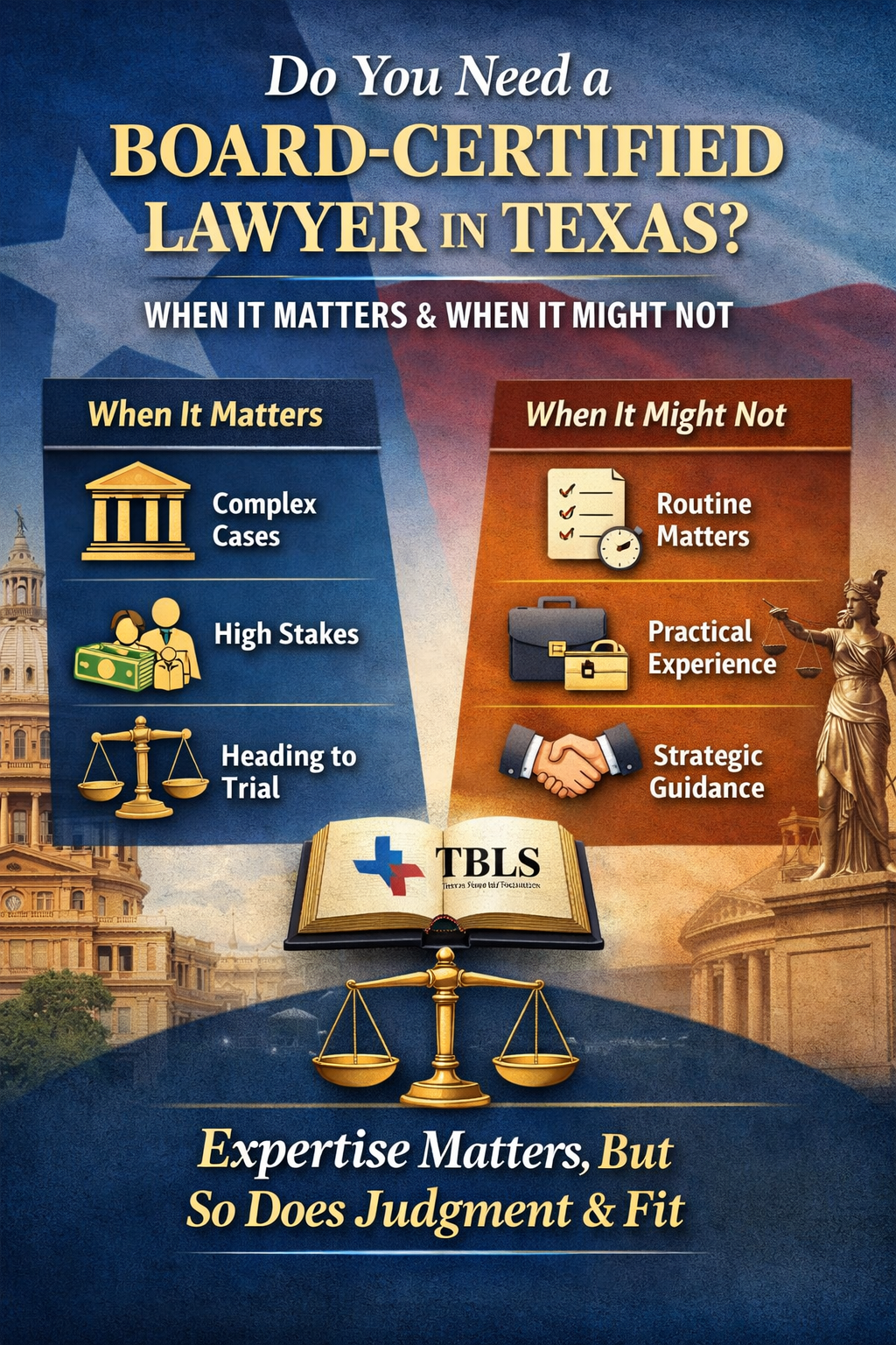 Do you actually need a board-certified lawyer in Texas—or is that just a marketing signal? Here’s what board certification really means, when it matters, and when it doesn’t.