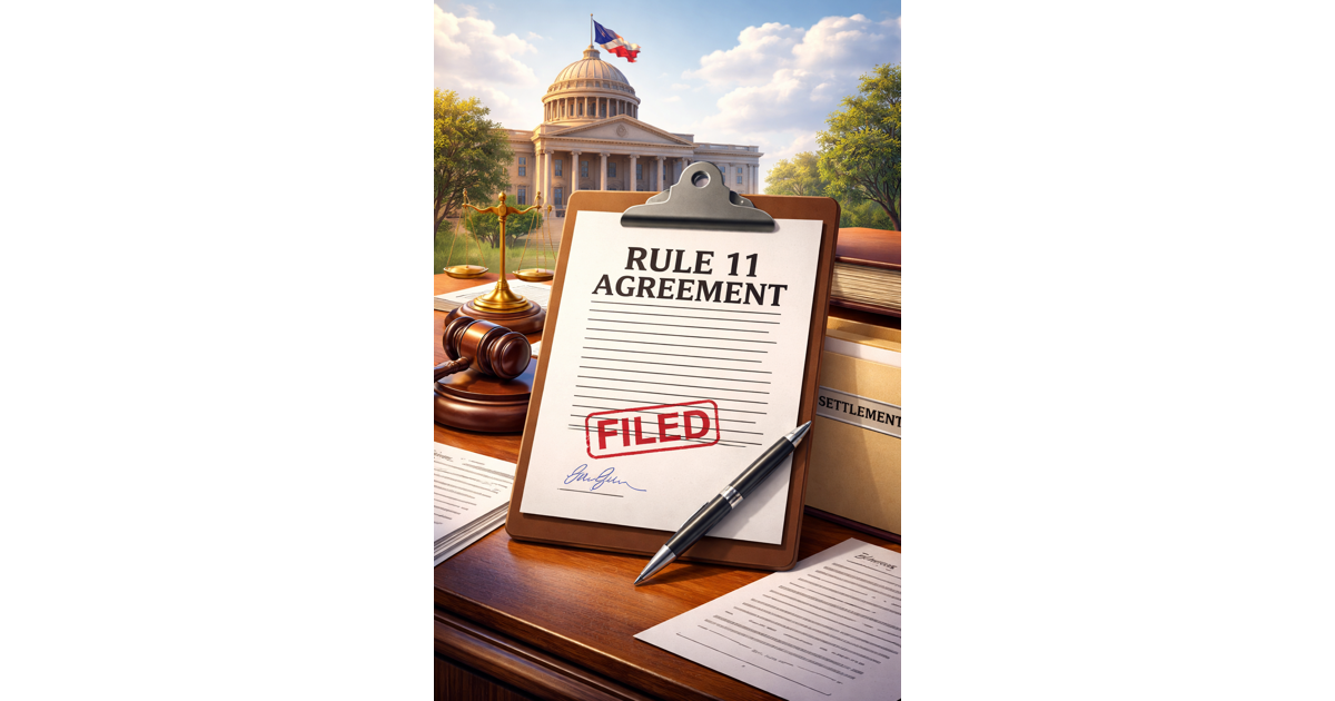 Rule 11 Agreements in Texas: When a Settlement Is (and Is Not) Enforceable