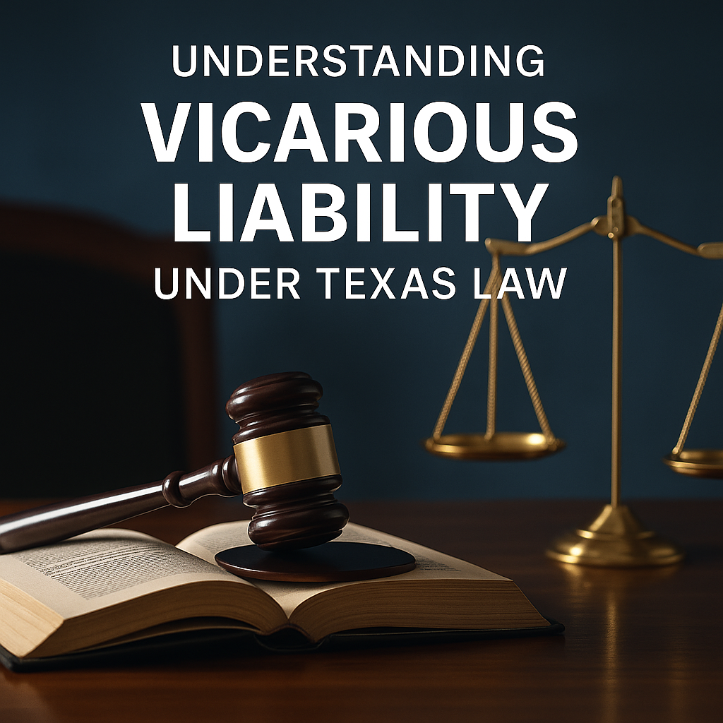 Learn how vicarious liability works under Texas law. Discover when employers and businesses can be held responsible for the acts of employees, contractors, and agents.