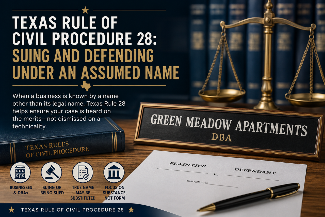 6-16-2026 - texas rule f civil procedure 28 - suing and defending under an assumed name.png