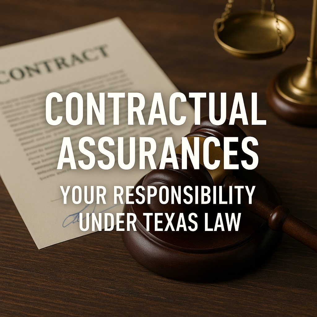 Learn about your responsibility to give assurances under Texas law. Discover when adequate assurances are required, how to request them, and what happens if assurances are not provided.