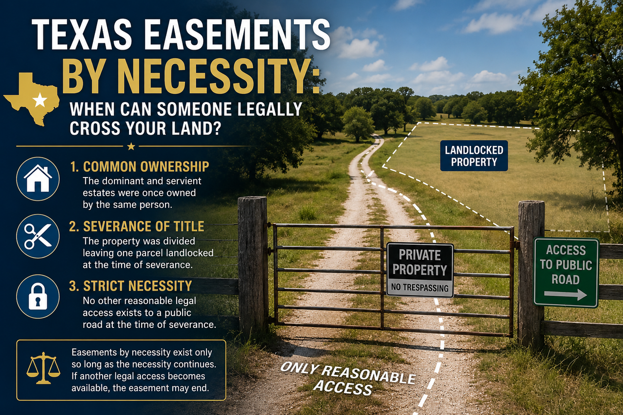 <strong>Texas Easements by Necessity: When Can Someone Legally Cross Your Land?</strong>