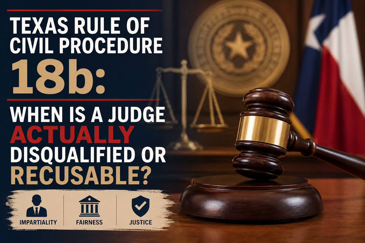 <strong>Texas Rule of Civil Procedure 18b: When Is a Judge Actually Disqualified or Recusable?</strong>