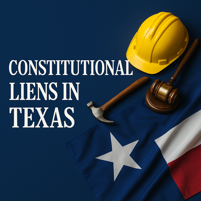 Discover how a constitutional lien protects Texas contractors. Learn who qualifies, requirements, advantages, and limitations compared to statutory mechanic’s liens.