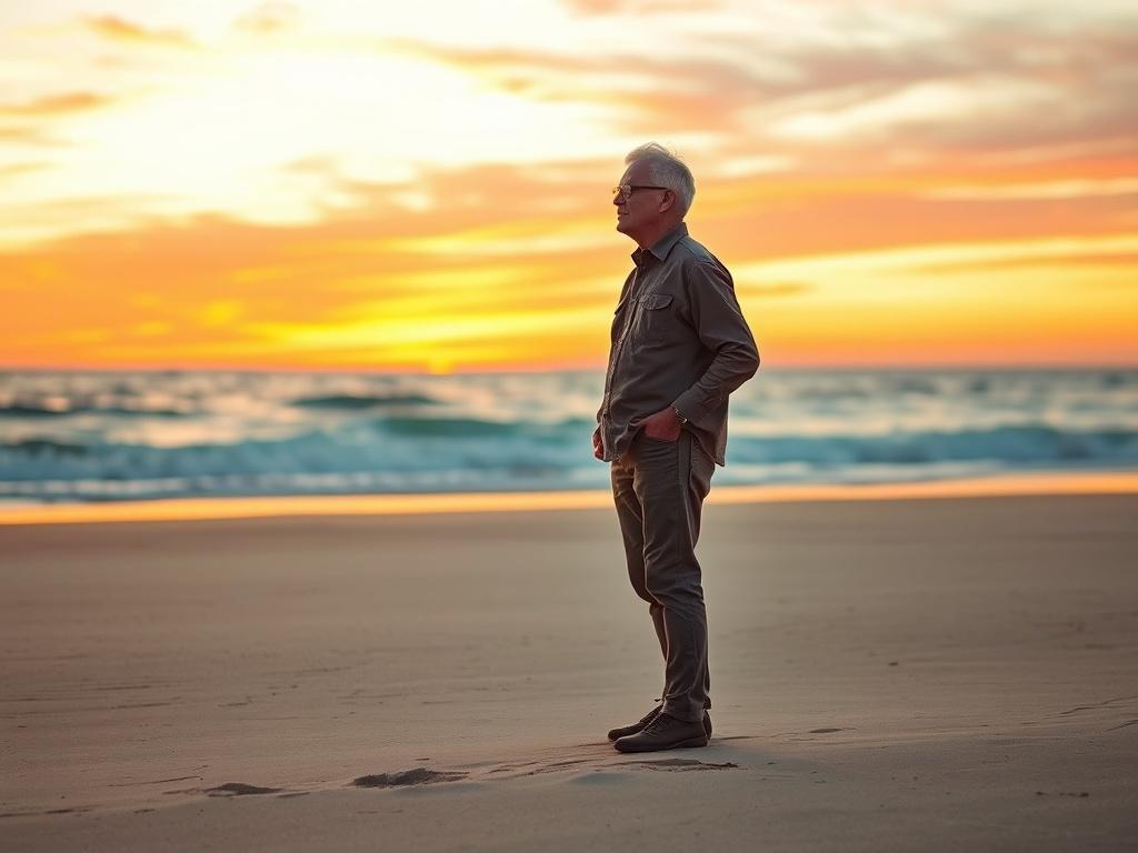 Create a realistic high resolution of a solitary figure standing