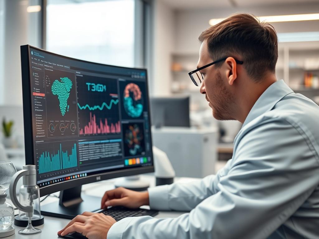 An engaging close up shot of a data analyst using