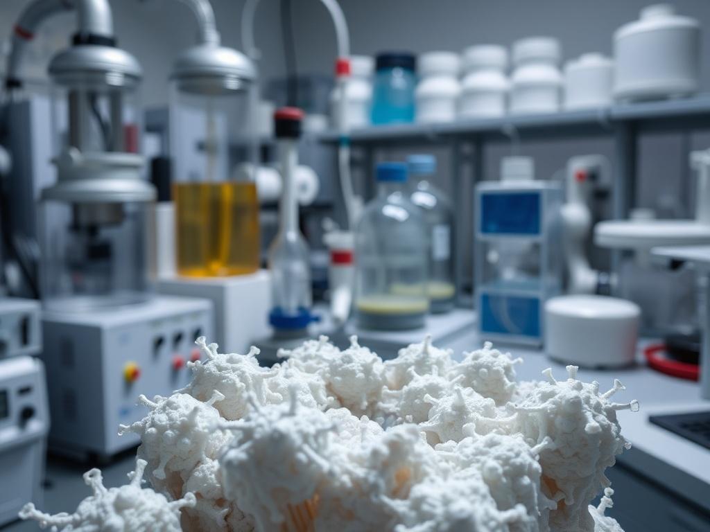 A highly detailed close up of a matrix mimetic system