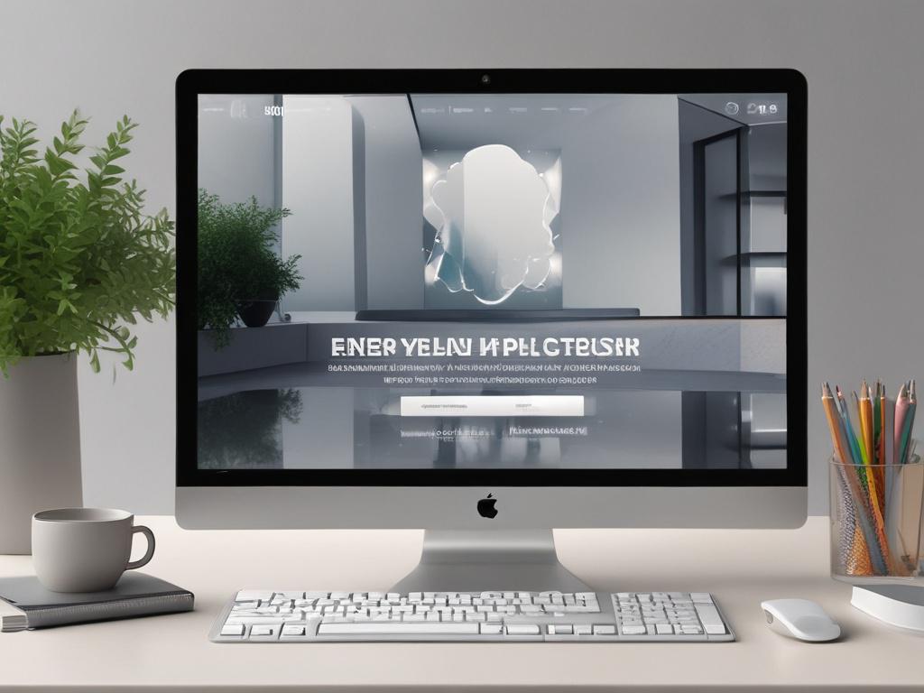 A sleek, hyper glossy AI website builder interface displayed on