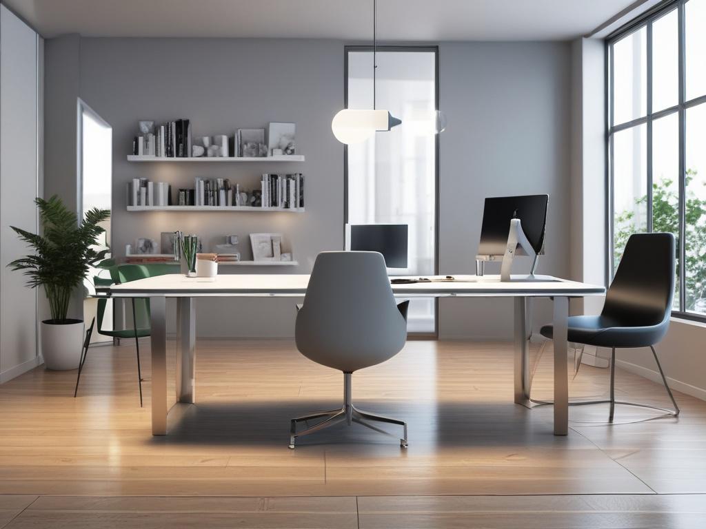 a sleek, modern workspace, a person focused on designing an