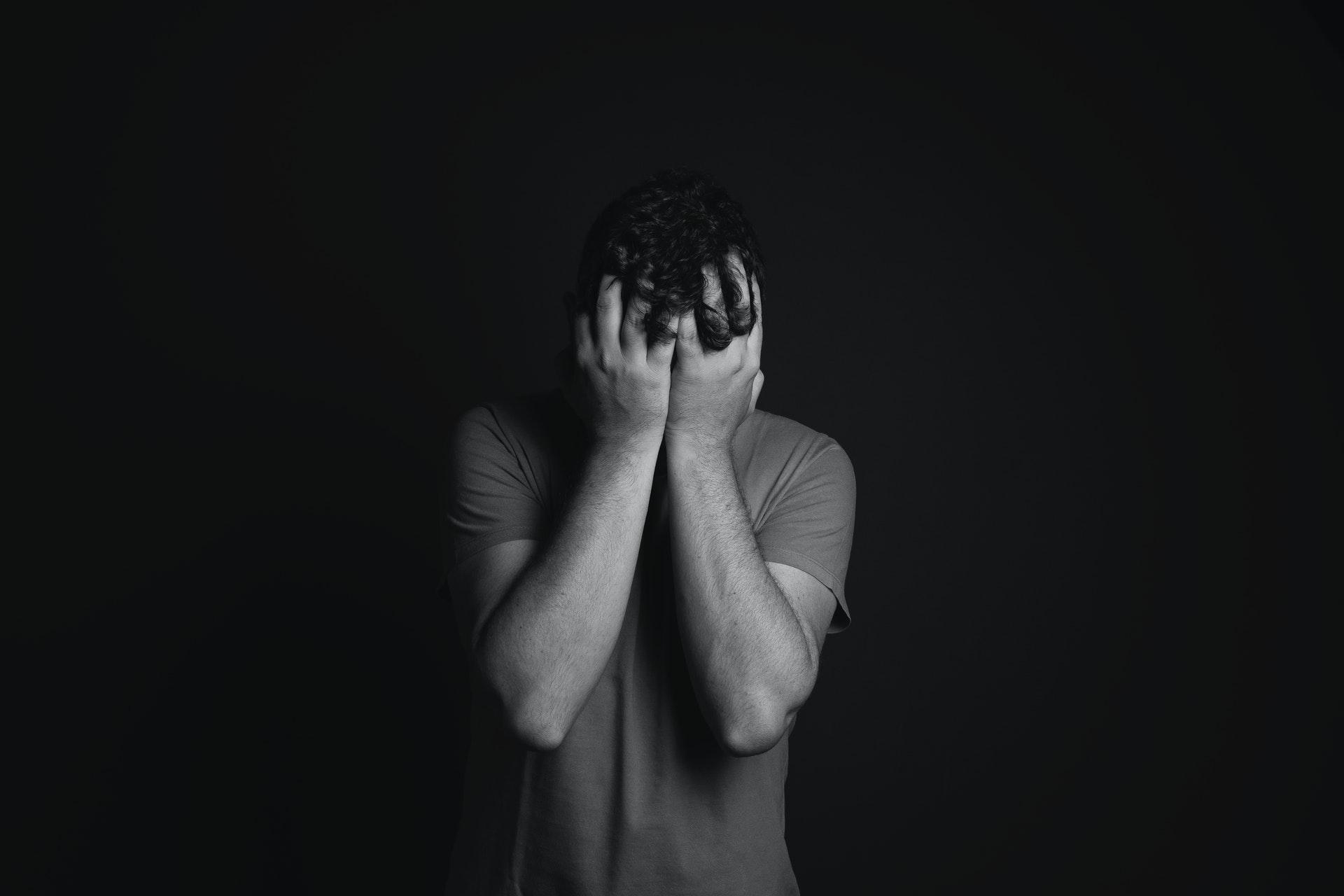 Person feeling depressed