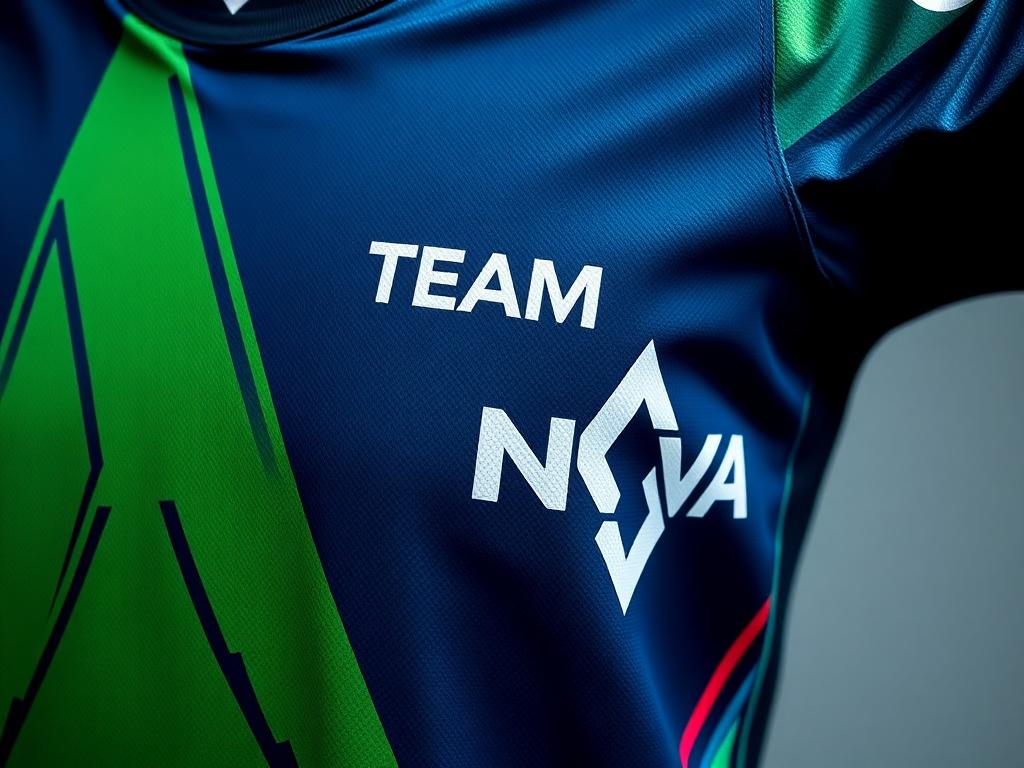 A realistic close up shot of the Team Nova esports
