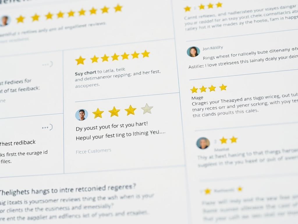 A collection of customer reviews displayed on a modern website,