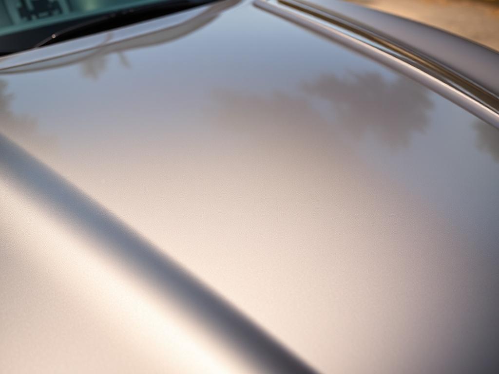 A close up of a car's hood with a clear