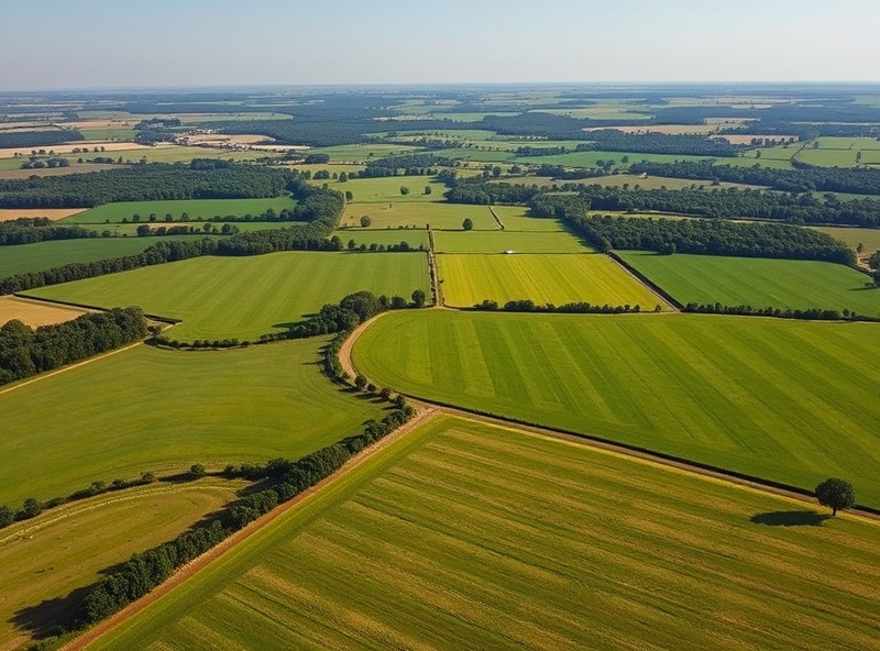 Aerial view of land property
