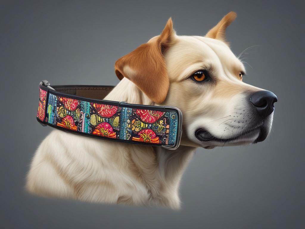 A realistic high resolution of a stylish dog collar with