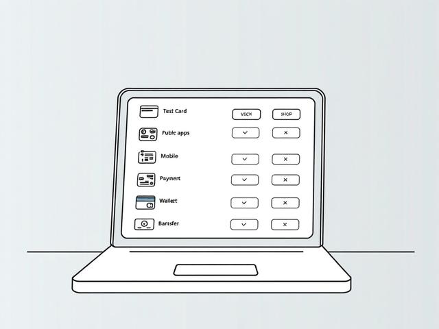 **AI Image Generation Prompt:**

Create a high-quality illustration in a crisp, solid black line drawing style that captures the essence of preferred payment options during checkout. The composition should be simple and clear, focusing on a single subject—a well-organized checkout page displayed on a modern device, such as a tablet or laptop. 

The checkout page should visually showcase various popular payment options, represented by recognizable icons such as credit cards, mobile payment apps, digital wall