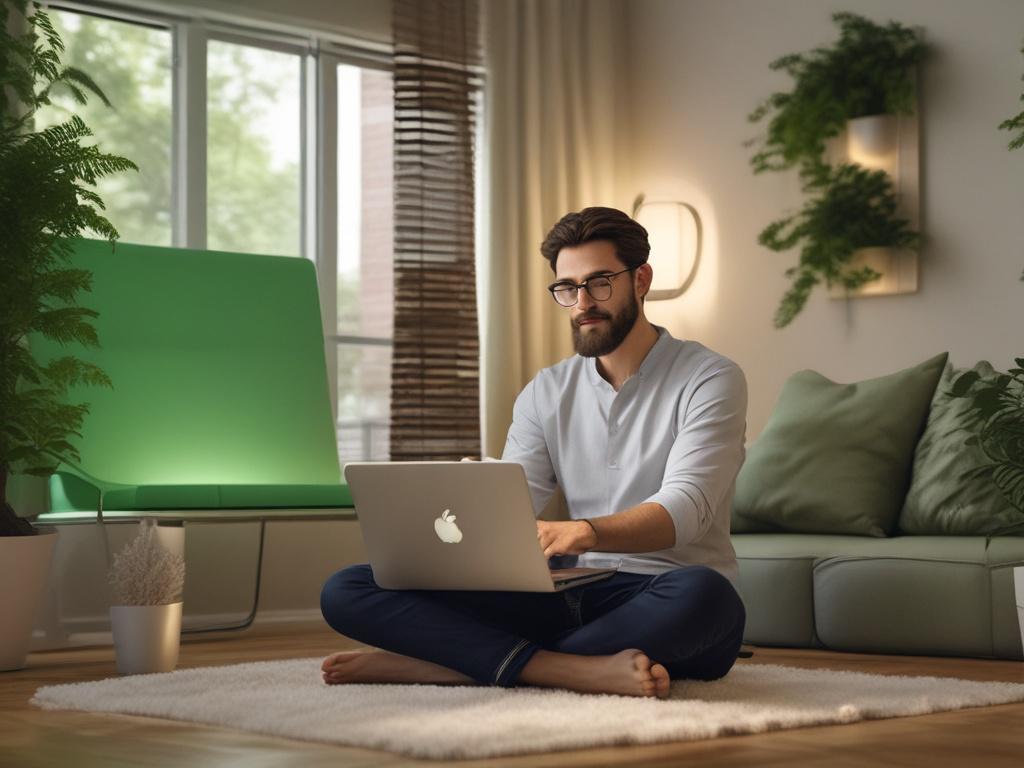 An image of a calm, focused individual engaging in a