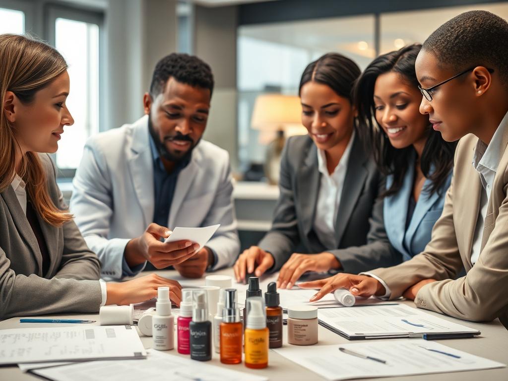 A hyper realistic close up shot of a diverse group
