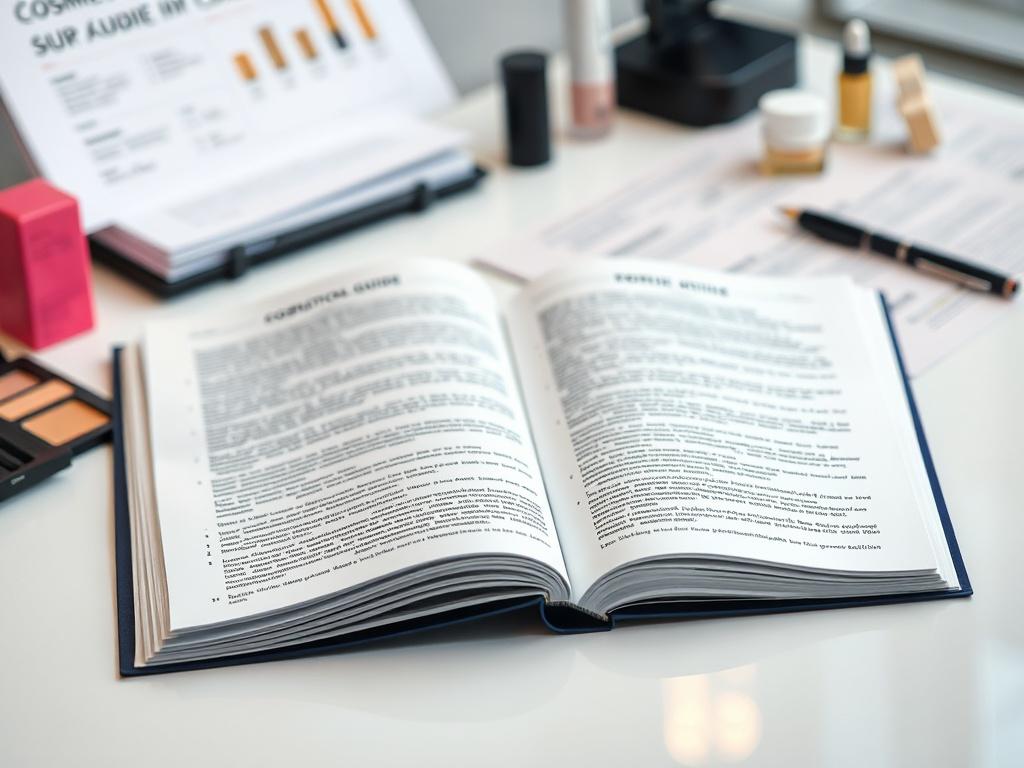 A close up shot of an open regulatory guide with