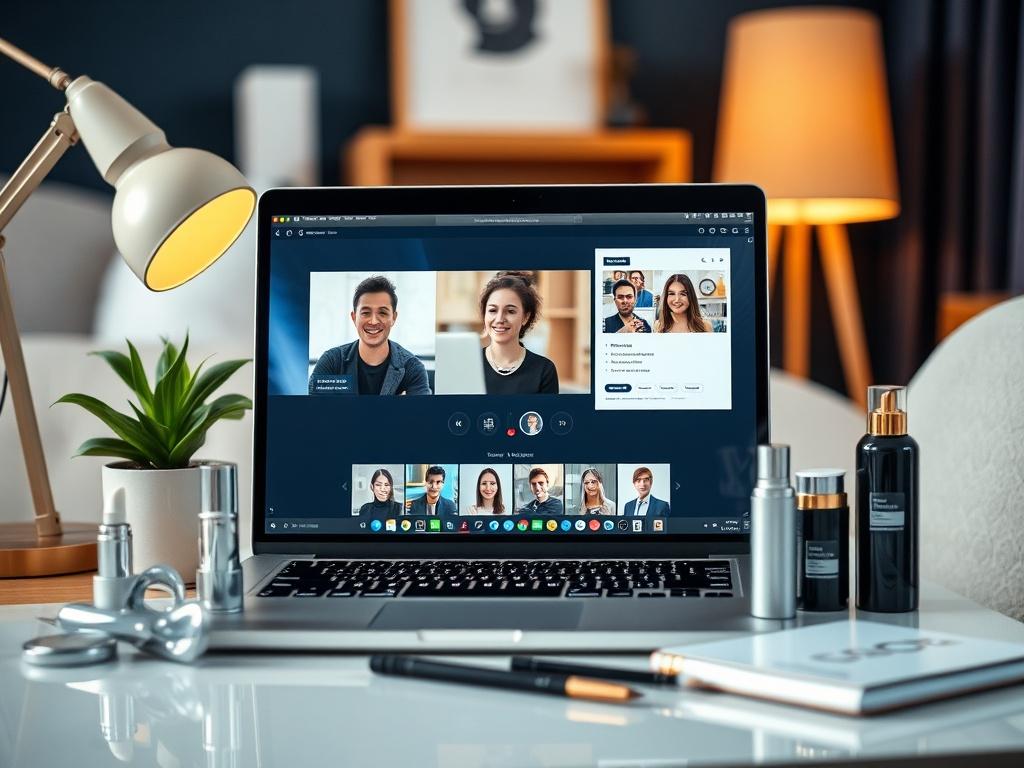 A close up shot of a laptop displaying a webinar