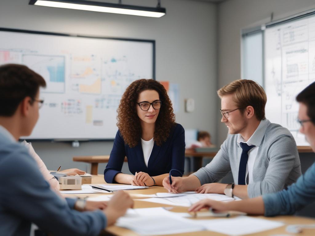 A close up image of a teacher conducting an investment
