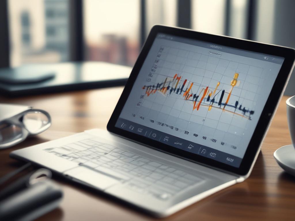 A close up shot of a graph showing market trends