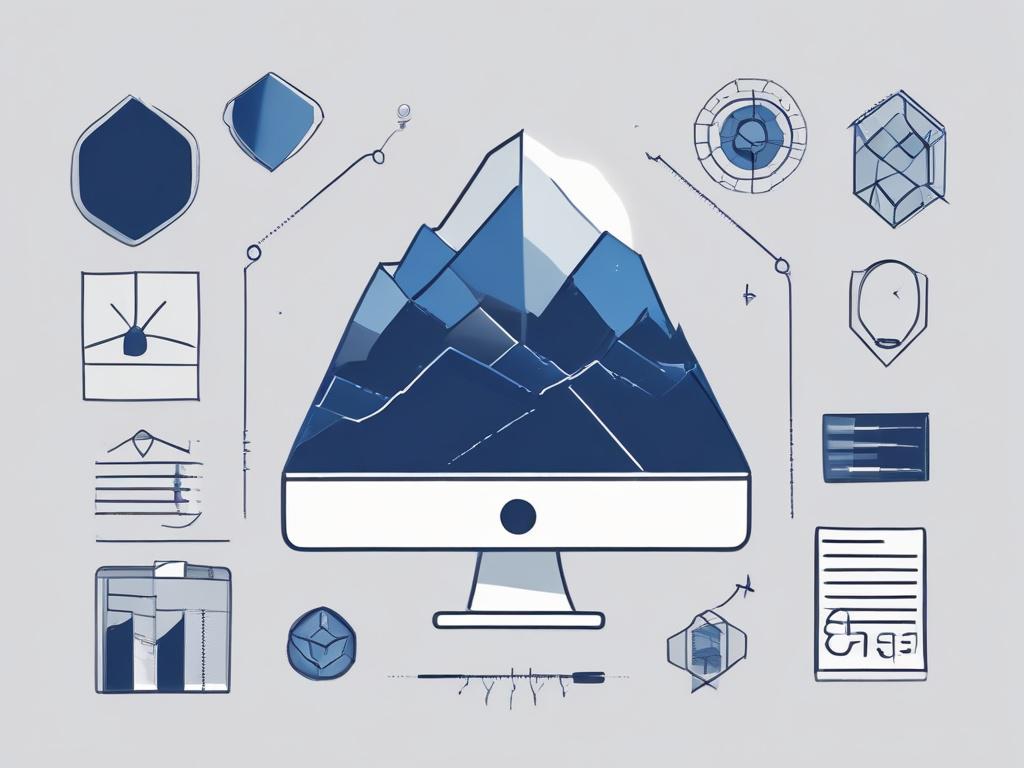 a minimalist vector illustration of an investment portfolio analysis, simple