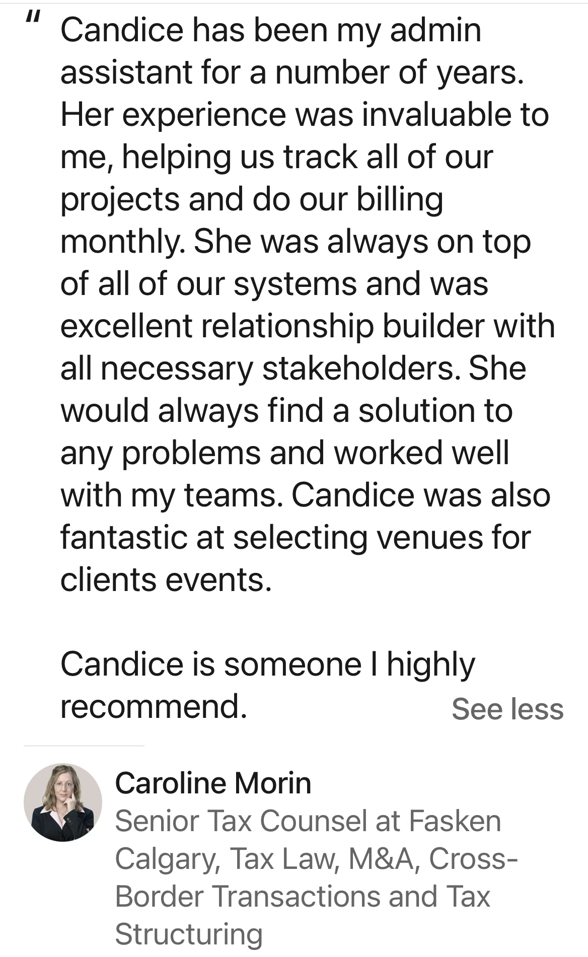Client review