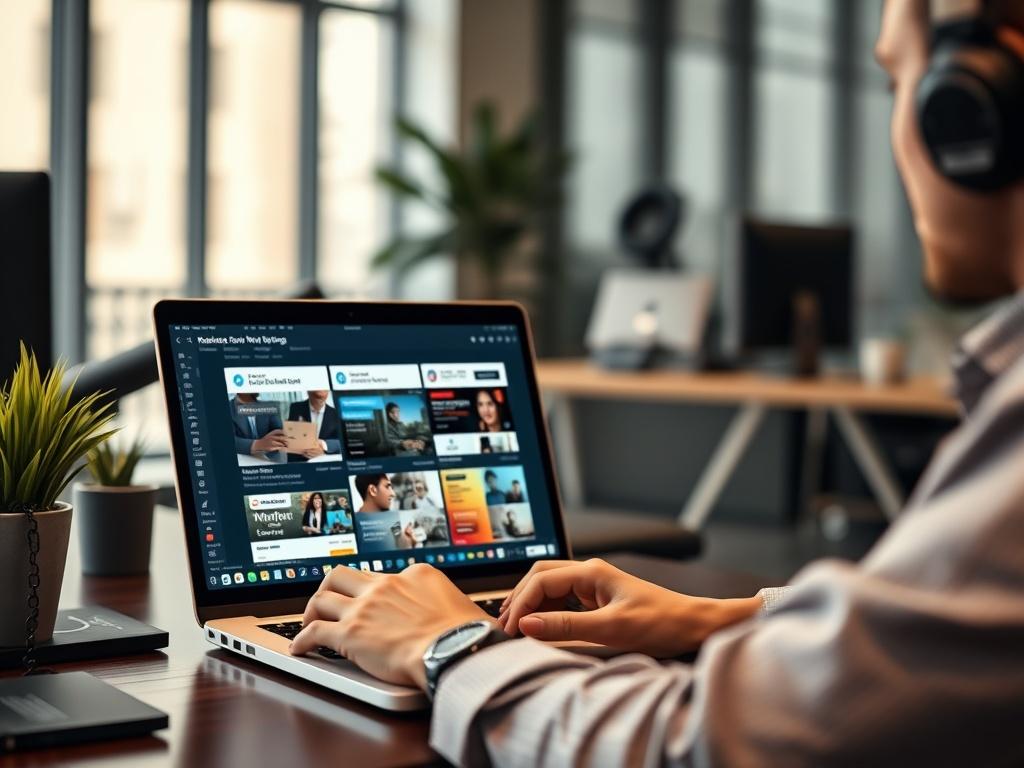 A hyper realistic close up shot of a professional web