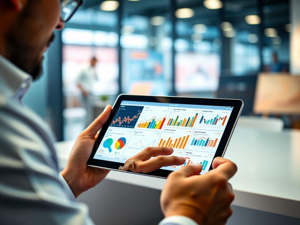 A hyper realistic close up image of a digital marketing