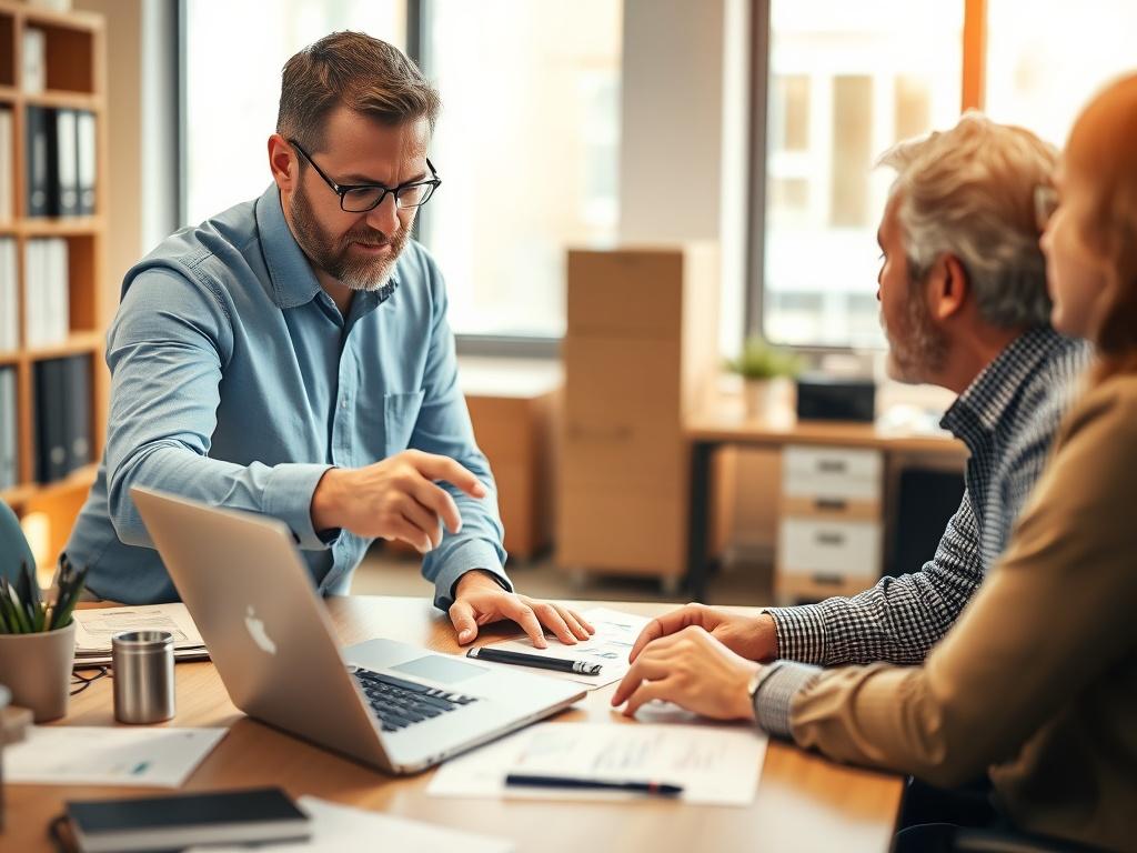 A high resolution close up shot of a logistics consultant