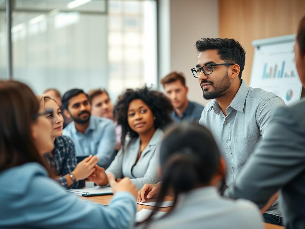 A vibrant image of a training session in progress, with