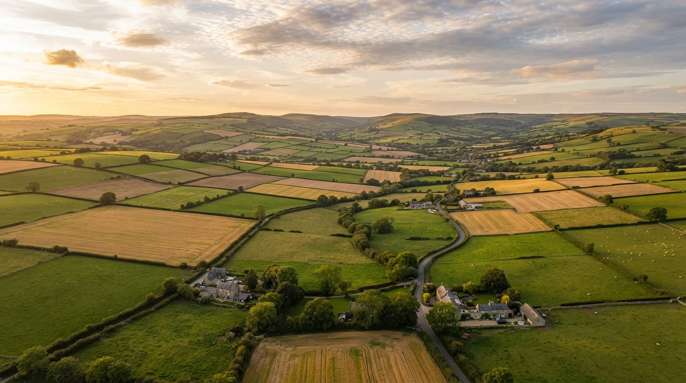 British farmland landscape