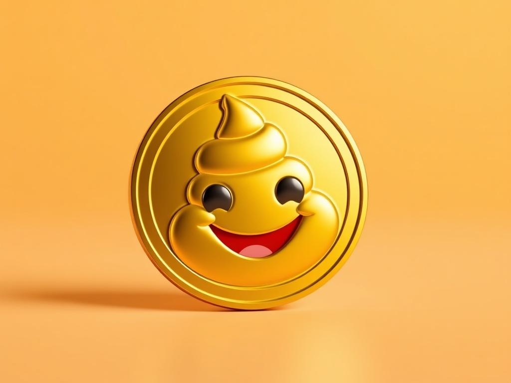 A realistic high resolution of a shiny golden coin with