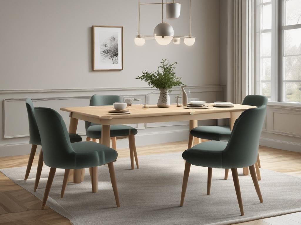 custom dining table, maple hardwood, elegant design