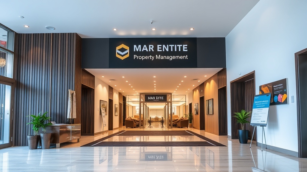 Modern residential lobby with clean professional appearance