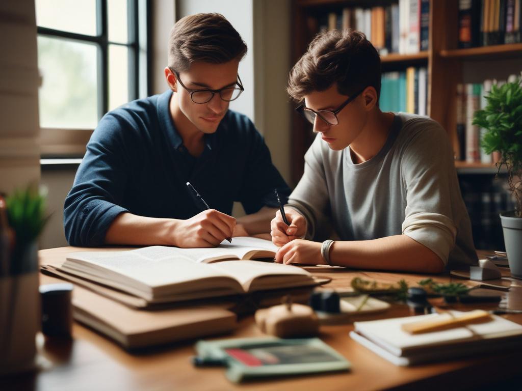 A close up shot of a person writing in a