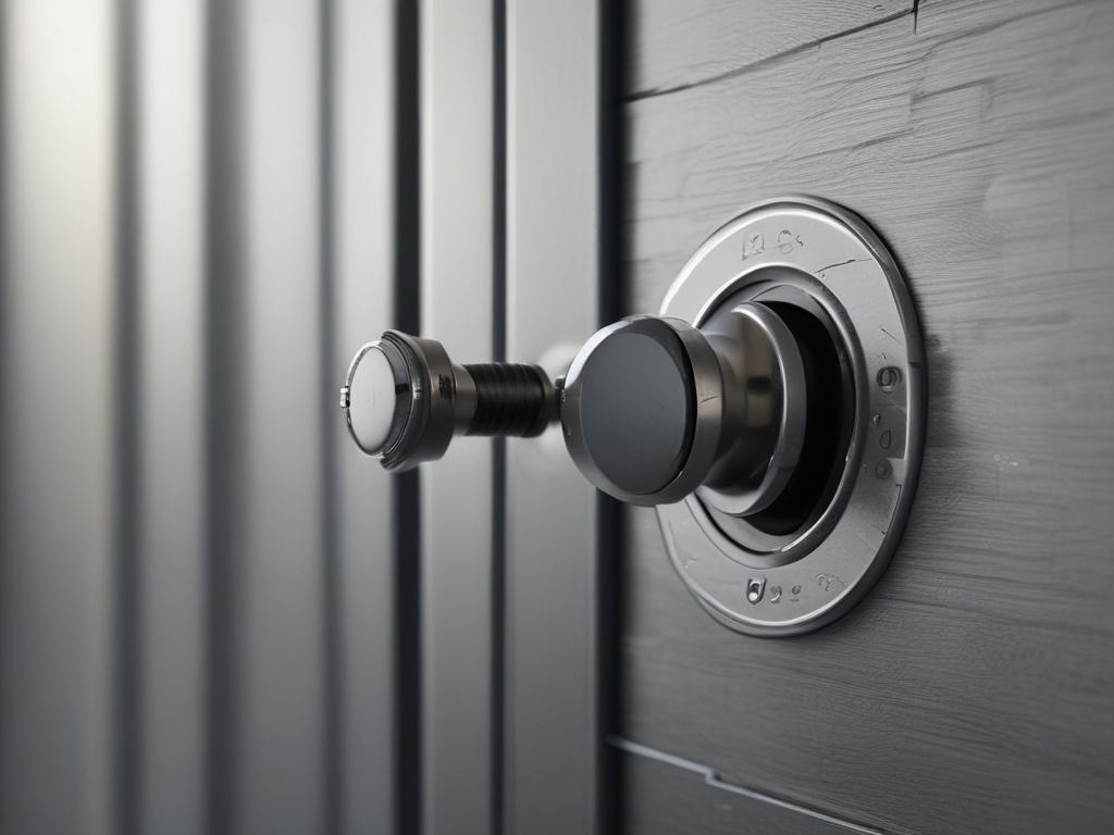 Create a realistic high-resolution close-up photo of a secure digital lock on a computer screen, symbolizing data privacy and security. The lock should be shiny and metallic, with a soft focus background that includes abstract representations of data and technology. The color scheme should incorporate rgb(50, 170, 39) to align with the brand's primary color.
