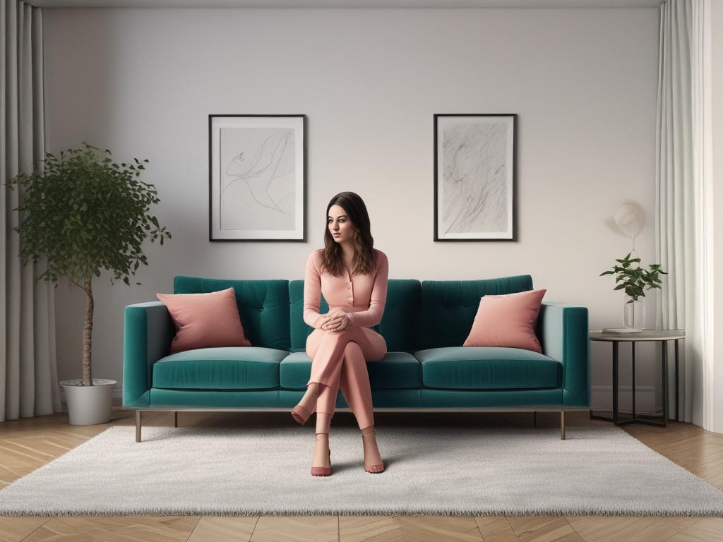 Create a high resolution of an elegant woman in a