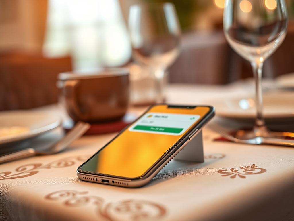 A hyper realistic close up shot of a smartphone displaying