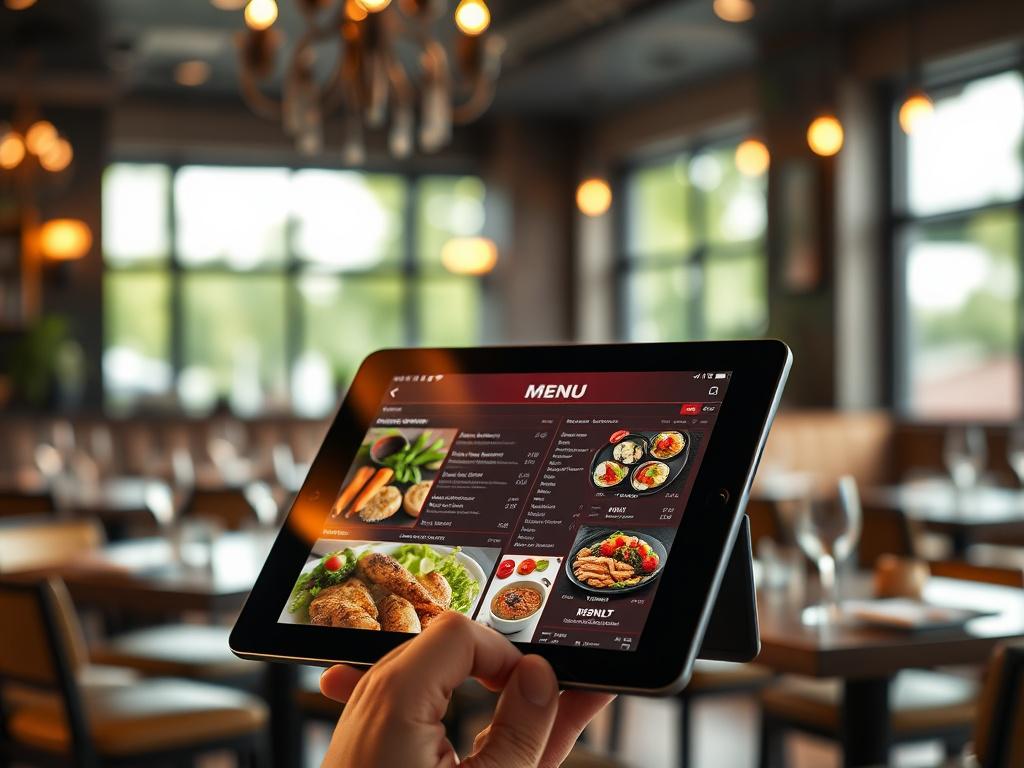 A hyper realistic close up shot of a modern restaurant