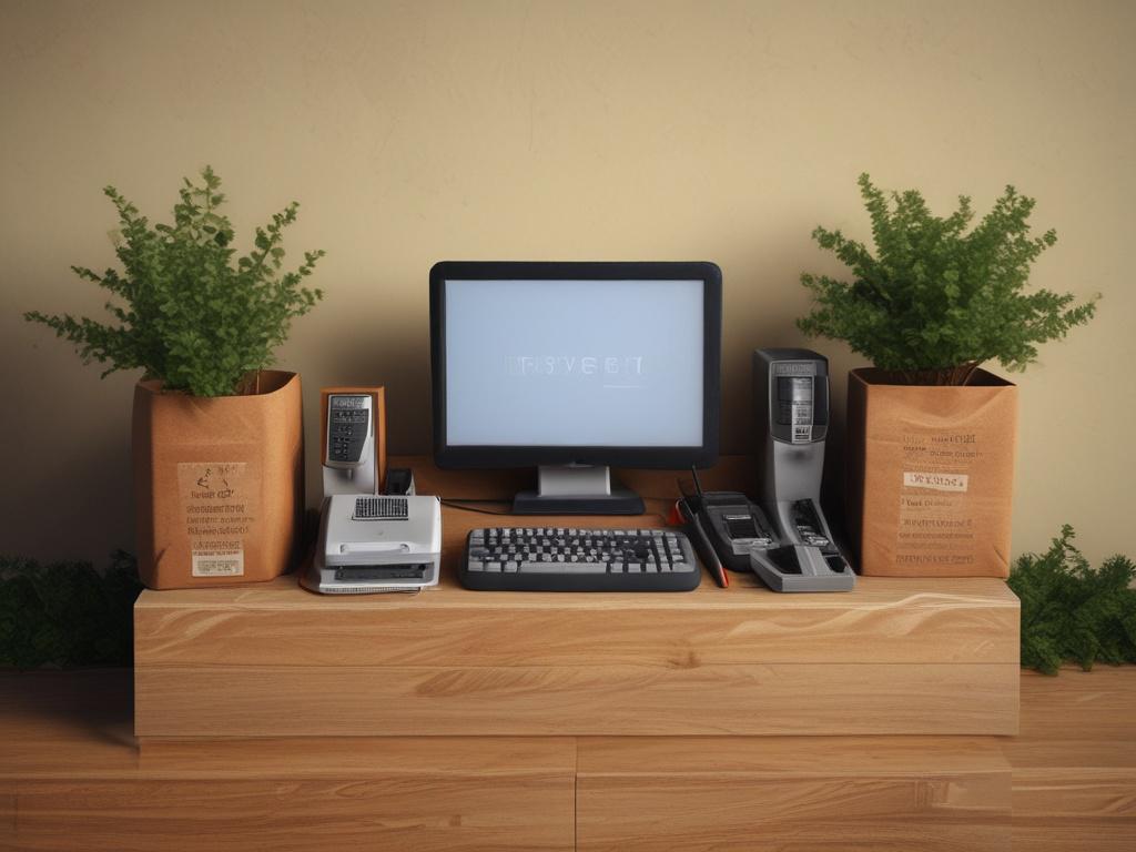 A collection box for electronics donations, filled with various devices