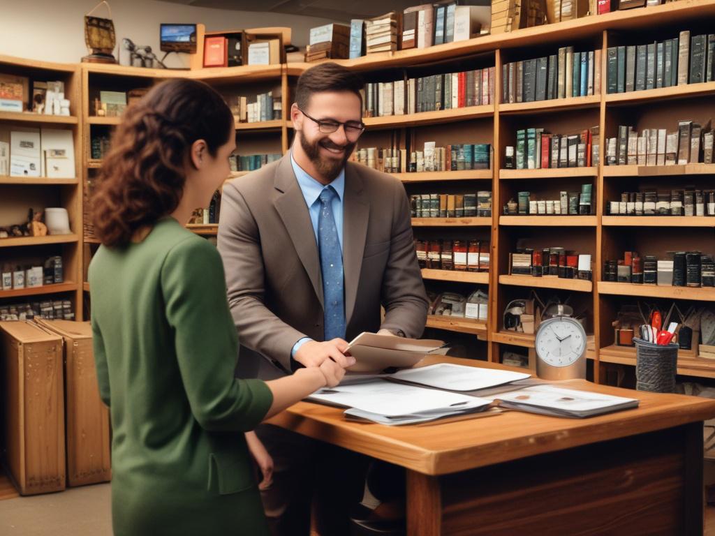 A high resolution image of a business owner shaking hands